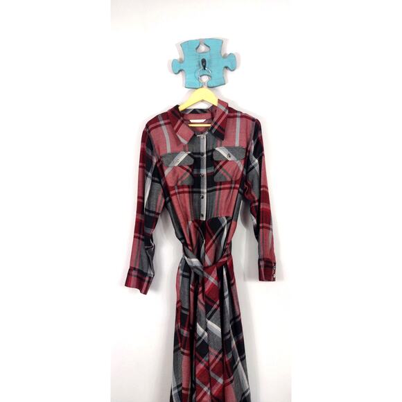 Soft Surroundings 1X Red Plaid Gayle Tartan Dress - Picture 6 of 12